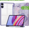 Чехол с прозрачной задней крышкой для Xiaomi Redmi Pad Pro, POCO Pad (фиолетовый мрамор), прозр. акрил