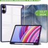 Чехол с прозрачной задней крышкой для Xiaomi Redmi Pad Pro, POCO Pad (синий мрамор), прозр. акрил