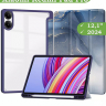 Чехол с прозрачной задней крышкой для Xiaomi Redmi Pad Pro, POCO Pad (синий мрамор), прозр. акрил