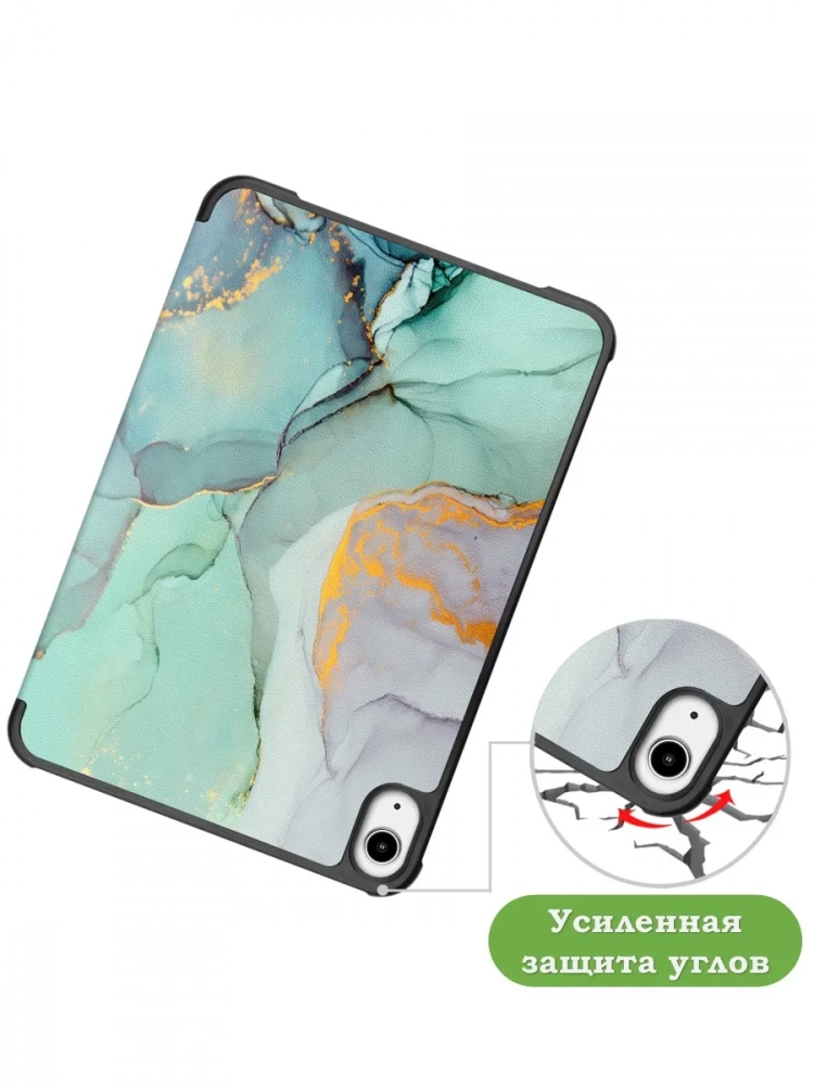 Чехол для iPad mini 6, Зеленый мрамор