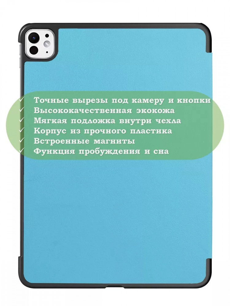 Чехол для iPad Pro 13 (7th gen), 2024 (голубой)