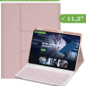 Чехол с клавиатурой для Xiaomi Pad 7, Xiaomi Pad 7 Pro (розовый), поворотный