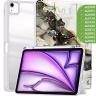 Чехол с прозрачной задней крышкой для iPad Air 11 (6th gen), 2024 (серый мрамор), прозр. акрил