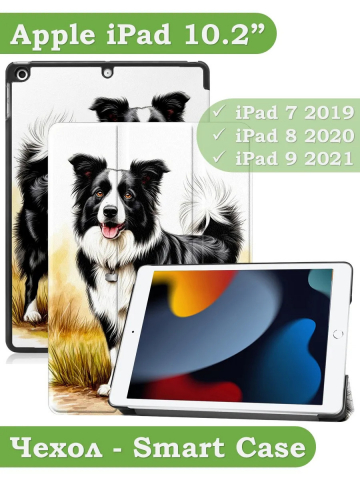 Чехол для iPad 10.2, Бордер-колли
