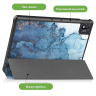 Чехол для TCL NxtPaper 10s, TCL TAB 10s 4G 9080G (2021), Голубой мрамор