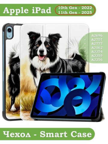 Чехол для iPad 10.9 2022 10th generation, Бордер-колли