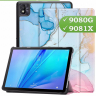 Чехол для TCL NxtPaper 10s, TCL TAB 10s 4G 9080G (2021), Розово-голубой мрамор