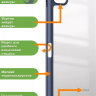 Чехол с прозрачной задней крышкой для iPad Air 11 (6th gen), 2024 (синий мрамор), прозр. акрил