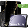 Чехол для Samsung Galaxy Tab A11, A9 (Черный мрамор)