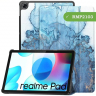 Чехол для Realme Pad RMP2103, 10,4, Голубой мрамор