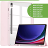 Чехол с прозрачной задней крышкой для Samsung Galaxy Tab S9, S9 FE (розовый), прозр. акрил
