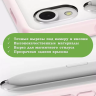 Чехол с прозрачной задней крышкой для Samsung Galaxy Tab S9, S9 FE (розовый), прозр. акрил