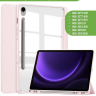Чехол с прозр. акрил для Samsung Galaxy Tab S9, S9 FE, S10 FE, S10 Lite (розовый), прозр. акрил