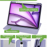 Поворотный чехол для iPad Air 11 (6th gen), 2024 (фиолетовый), 360гр.