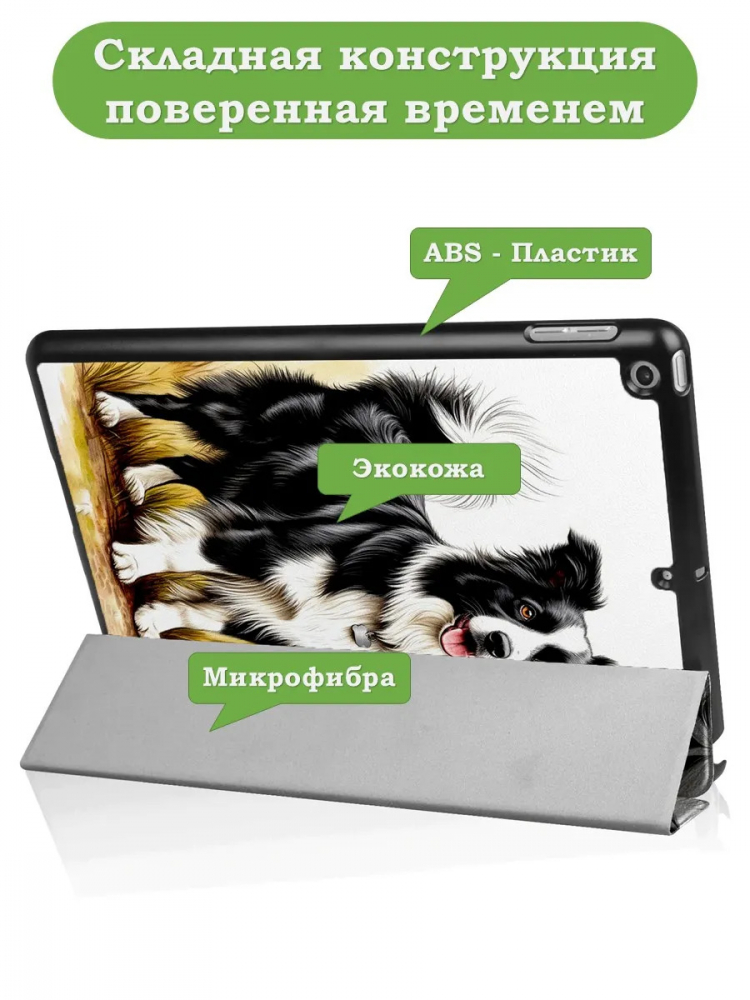Чехол для iPad 5 2017 / iPad 6 2018, 9,7", Бордер-колли