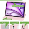 Поворотный чехол для iPad Air 11 (6th gen), 2024 (розовый), 360гр.
