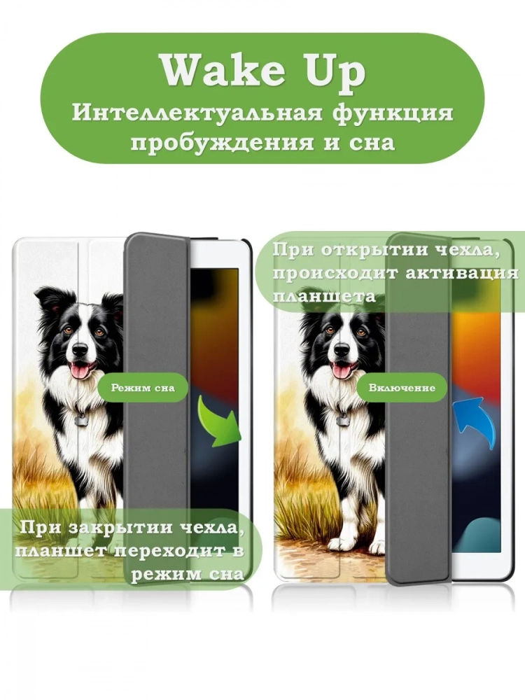 Чехол для iPad Pro 10.5, iPad Air (2019), 10,5", Бордер-колли Чехол для iPad Pro 10.5, iPad Air (2019), 10,5", Бордер-колли