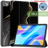 Чехол для Teclast M40 Plus, Teclast P40HD, Teclast P30S - 10,1 дюйм, Чёрный мрамор