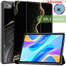 Чехол для Teclast M40 Plus, Teclast P40HD, Teclast P30S - 10,1 дюйм, Чёрный мрамор