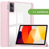 Чехол с прозрачной задней крышкой для Xiaomi Redmi Pad SE (розовый), прозр. акрил