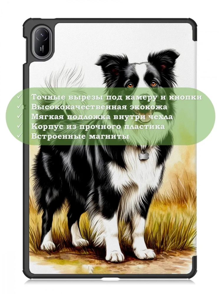 Чехол для HUAWEI MatePad SE 11 2024 (11se), Бордер-колли Чехол для HUAWEI MatePad SE 11 2024 (11se), Бордер-колли