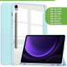 Чехол с прозр. акрил для Samsung Galaxy Tab S9, S9 FE, S10 FE, S10 Lite (голубой), прозр. акрил