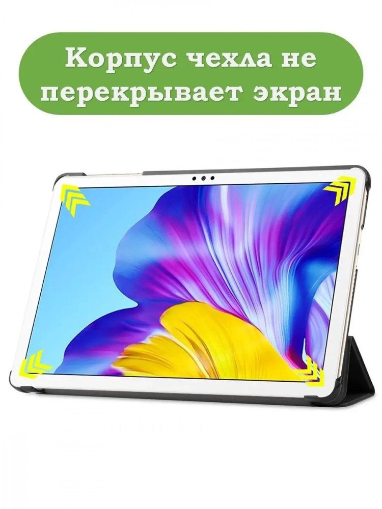 Чехол для Huawei MatePad T10, T10s, Honor Pad X8, X8 Lite, Чёрный мрамор