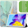 Чехол для Huawei MatePad T10, T10s, Honor Pad X8, X8 Lite, Зеленый мрамор