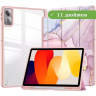Чехол с прозрачной задней крышкой для Xiaomi Redmi Pad SE (розовый мрамор), прозр. акрил