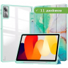 Чехол с прозрачной задней крышкой для Xiaomi Redmi Pad SE (зеленый мрамор), прозр. акрил