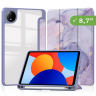 Чехол с прозрачной задней крышкой для Redmi Pad SE 8.7 4G (Wi-Fi/LTE) (фиолетовый мрамор), прозр. акрил