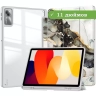 Чехол с прозрачной задней крышкой для Xiaomi Redmi Pad SE (серый мрамор), прозр. акрил