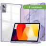 Чехол с прозрачной задней крышкой для Xiaomi Redmi Pad SE (фиолетовый мрамор), прозр. акрил