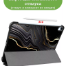 Чехол для iPad Air 13 (2024), iPad Pro 12.9 (2018), Черный мрамор