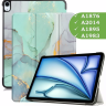 Чехол для iPad Air 13 (2024), iPad Pro 12.9 (2018), Зеленый мрамор