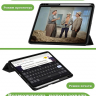 Чехол с прозрачной задней крышкой для Samsung Galaxy Tab S11 Ultra, S12 Ultra (черный), прозр. акрил