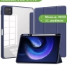 Чехол с прозрачной задней крышкой для Xiaomi Pad 6, Xiaomi Pad 6 Pro (темно-синий), прозр. акрил