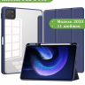 Чехол с прозрачной задней крышкой для Xiaomi Pad 6, Xiaomi Pad 6 Pro (темно-синий), прозр. акрил
