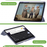 Чехол с прозрачной задней крышкой для Samsung Galaxy Tab S11 Ultra, S12 Ultra (фиолетовый), прозр. акрил