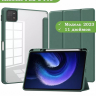 Чехол с прозрачной задней крышкой для Xiaomi Pad 6, Xiaomi Pad 6 Pro (т.зеленый), прозр. акрил