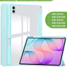 Чехол с прозрачной задней крышкой для Samsung Galaxy Tab S11 Ultra, S12 Ultra (голубой), прозр. акрил