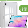 Чехол с прозрачной задней крышкой для Samsung Galaxy Tab S11 Ultra, S12 Ultra (светло-серый), прозр. акрил