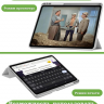 Чехол с прозрачной задней крышкой для Samsung Galaxy Tab S11 Ultra, S12 Ultra (светло-серый), прозр. акрил