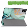 Чехол для TCL NxtPaper 11, TCL TAB 11, Зеленый мрамор