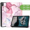 Чехол для Nokia T20 (Розовый мрамор)