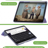 Чехол с прозрачной задней крышкой для Samsung Galaxy Tab S11 Ultra, S12 Ultra (фиолетовый мрамор), прозр. акрил