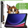 Чехол для Samsung Galaxy Tab S9, S9 FE, Нарисованный кот