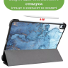 Чехол для iPad Air 13 (2024), iPad Pro 12,9 (2018), Голубой мрамор
