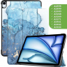 Чехол для iPad Air 13 (2024), iPad Pro 12,9 (2018), Голубой мрамор