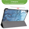 Чехол для iPad Air 13 (2024), iPad Pro 12,9 (2018), Голубой мрамор